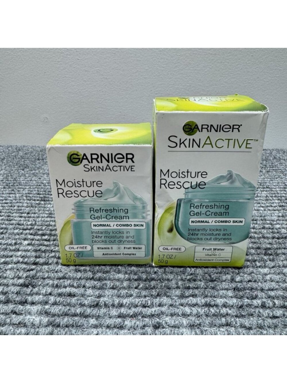 2~Garnier Skin Active Moisture Rescue Refreshing Gel Cream Oil Free Normal Combo